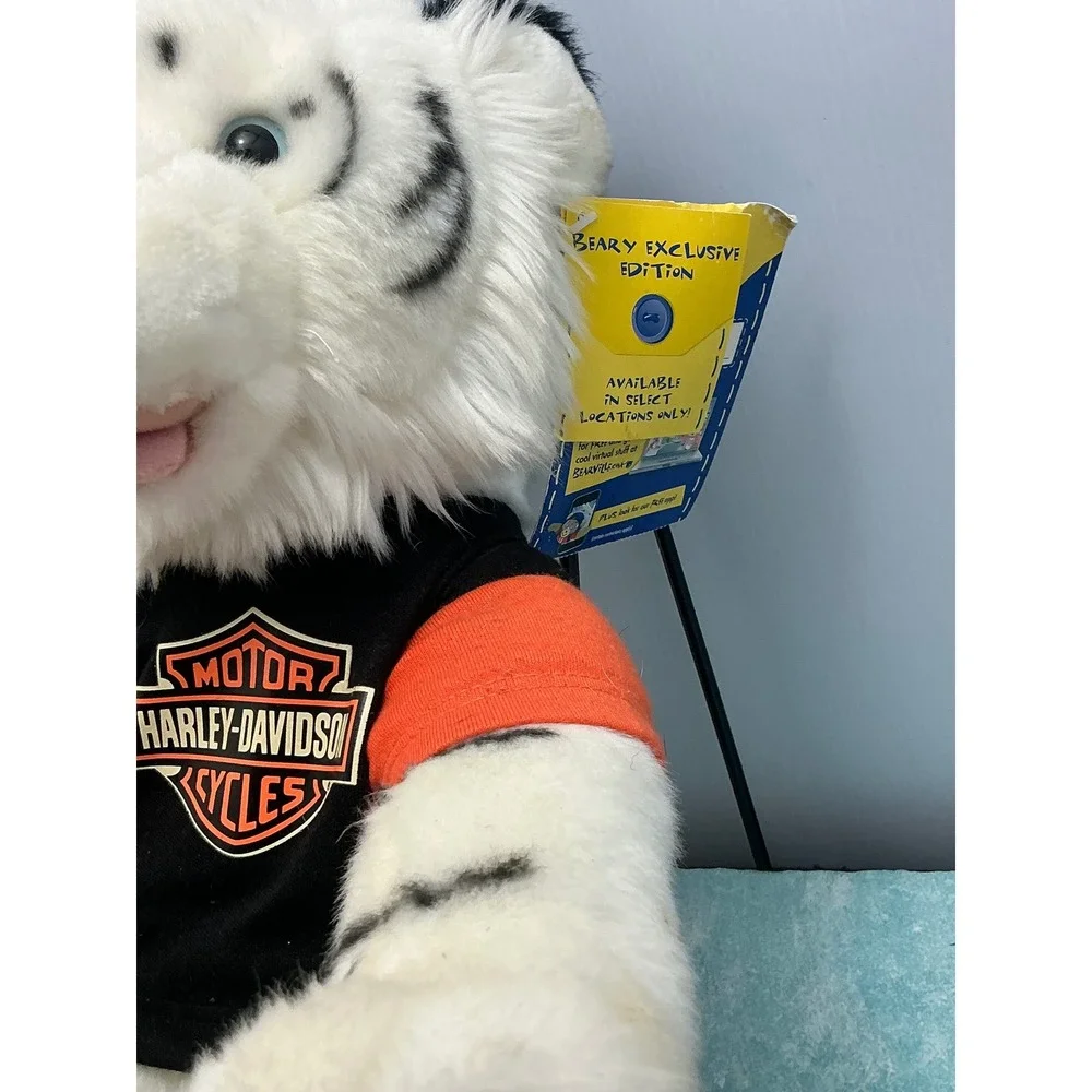 Build-A-Bear White Tiger Plush Harley-Davidson Beary Exclusive Edition 16in